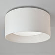 Bevel Round 600, White Fabric