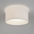 Bevel Round 450, White Fabric