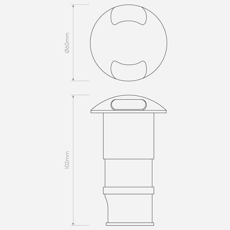 Beam Two LED technical drawing