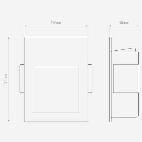 Borgo 90 LED 3000K technical drawing