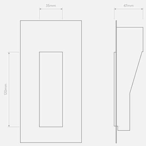 Borgo Trimless 35 LED technical drawing