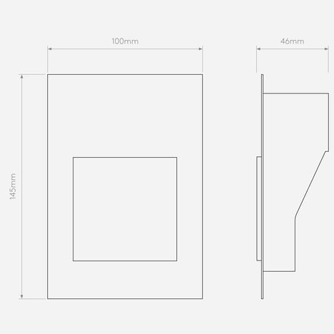 Borgo Trimless 65 LED technical drawing