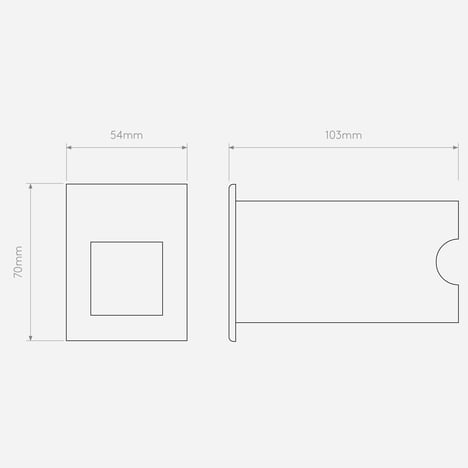 Borgo 54 LED technical drawing