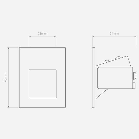 Borgo 54 LED 2700K technical drawing