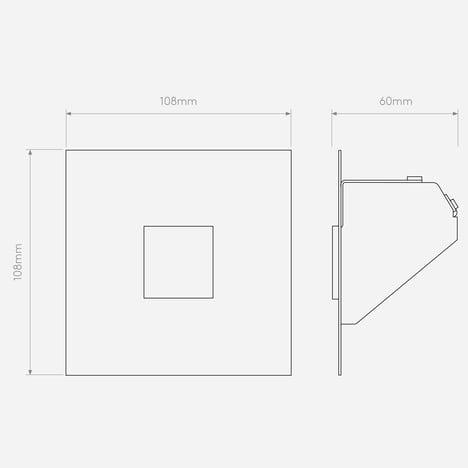 Borgo Trimless Mini LED technical drawing