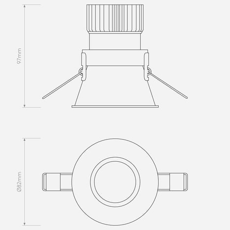 Minima Round LED technical drawing