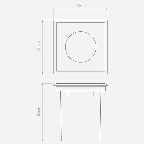 Gramos Square technical drawing