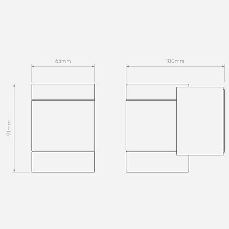 Dartmouth Single LED technical drawing