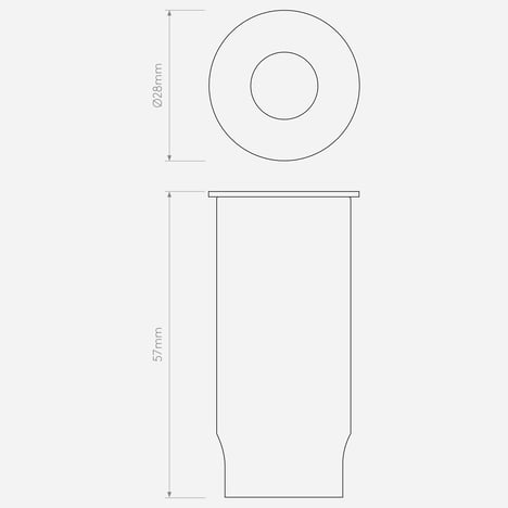 Terra Round 28 LED technical drawing