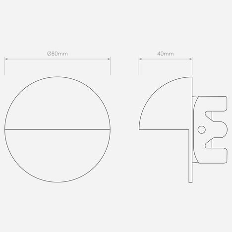 Tivola LED technical drawing