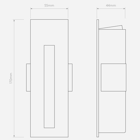 Borgo 55 LED 3000K technical drawing