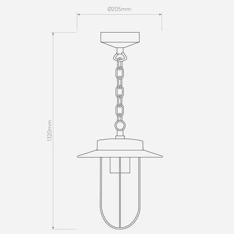Montparnasse Pendant technical drawing