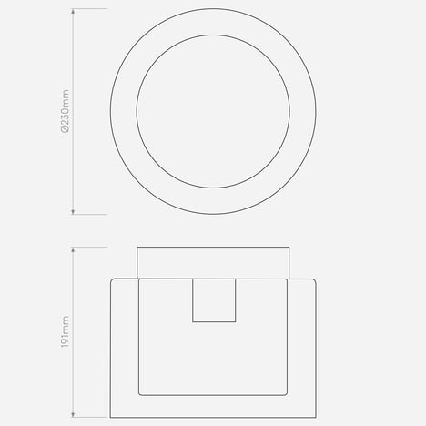 Arezzo ceiling technical drawing