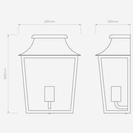 Richmond Wall 285 technical drawing