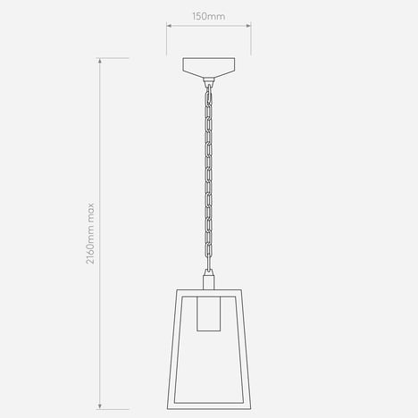 Calvi Pendant 215 technical drawing