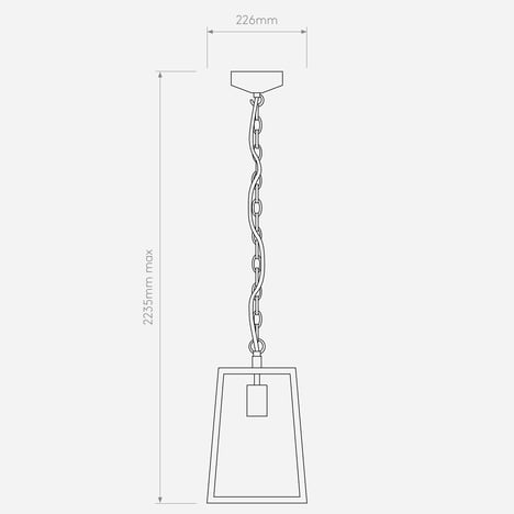 Calvi Pendant 305 technical drawing