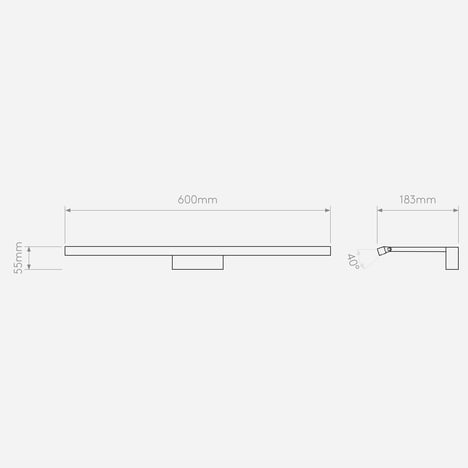 Mondrian 600 LED technical drawing
