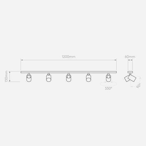 Ascoli Five Bar technical drawing