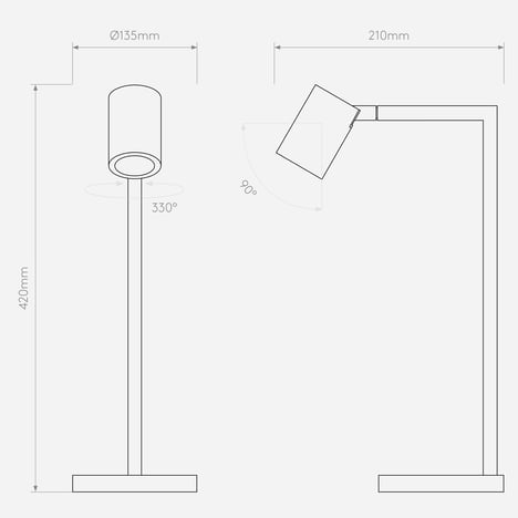 Ascoli Desk technical drawing