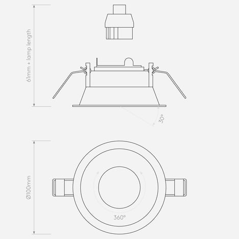 Minima Slimline Round Adjustable Fire-Rated 2