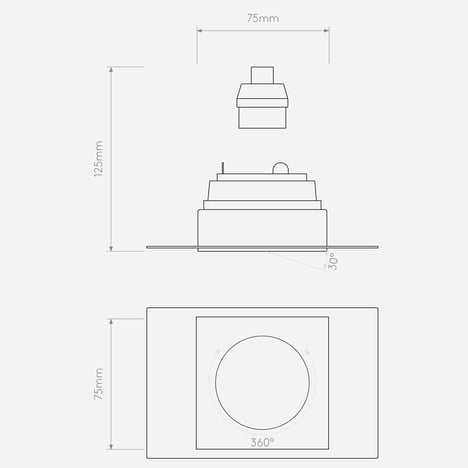 Trimless Square Adjustable 2
