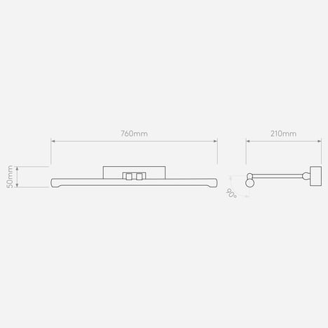 Goya 760 LED technical drawing
