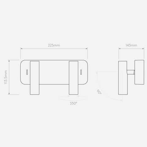 Enna Twin technical drawing