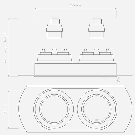 Trimless Round Twin Adjustable 2