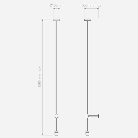 Pendant Suspension Kit 3 technical drawing