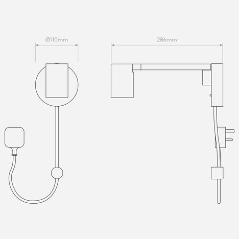 Ascoli Swing Plug In technical drawing
