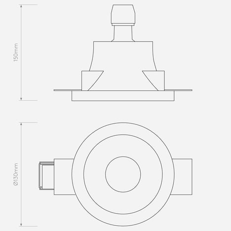 Blanco Round Fixed technical drawing